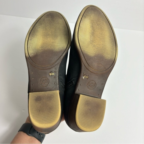 LUCKY BRANDWOMEN BOOTIES BLACK LEATHER HEELS SIZE 8M - Picture 6 of 7